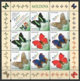 Moldova 2013 Mi 838/41 bloc MNH - Fluturi exotici, Nestampilat