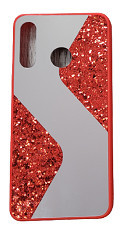 Husa silicon oglinda si sclipici ( glitter) Huawei P Smart Z , Rosu