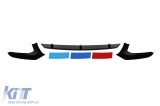 Spoiler M5 cu trimuri M potrivit pentru bara frontala M tech pe BMW Seria 5 G30, G31 2018-2020, lac negru Performance AutoTuning