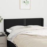 Gossi tablie de pat cu aripioare negru 147x16x78/88 cm textil