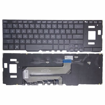 Tastatura Laptop Gaming, Asus, ROG Zephyrus Duo 15 GX551Q, GX551QM, GX551QR, GX551QS, iluminata, RGB, layout US foto