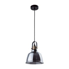Lustra pendul clopot sticla fumurie/aurie Hamia, 9152 - Nowodworski Crom