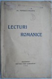 Lecturi Romanice Al. Popescu-Telega - Carte Veche, Bibliofilie