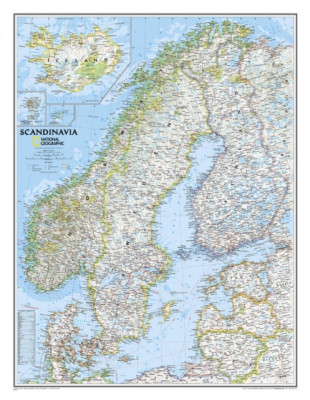 National Geographic: Scandinavia Classic Wall Map (23.5 X 30.25 Inches) foto