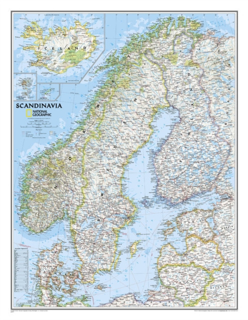 National Geographic: Scandinavia Classic Wall Map (23.5 X 30.25 Inches)