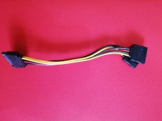 Spliter cablu alimentare SATA, distribuitor SATA la 2 x SATA 15 cm foto