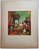 Vtg Art Print din 1900 ANDREA del SARTO - Buna Vestire _ Vechi Maestri , nr. 7