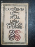 Din experienta unor lectii despre stilul si limba operelor literare-Fl.Creteanu