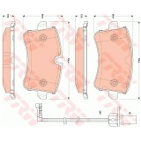 Set placute frana Trw GDB1866, parte montare : Punte spate