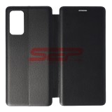 Husa Flip Round Samsung Galaxy Note 20, Negru, Protectie Completa