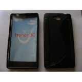 Husa Silicon S-Line Neagra pentru Huawei Honor 3C, Protectie Telefon