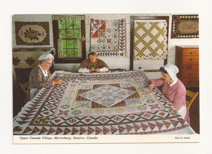 FA21-Carte Postala- CANADA - Morrisburg, Ontario, Quiltmaking, necirculata