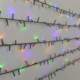 Instalatie luminoasa tip rola, 50 m, 500 de leduri, multicolora