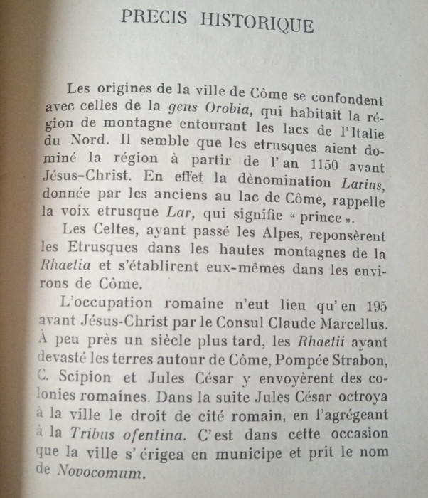 Come (localitatea si lacul Como, ghid in franceza, 1920)