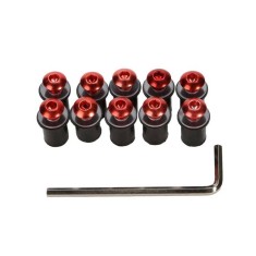 Set 10buc Suruburi Parbriz Moto cu piulite - NEGRU