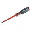 Surubelnita Izolata PZ0 x 100mm EuroGoods Quality, Maner Cauciucat, Crom Vanadiu