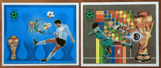 LYBIA-&amp;#039;&amp;#039;SPORT- 1982 -FOTBAL-ESPANA-&amp;#039;&amp;#039;-2 COLITE-Netampilat-MNH foto