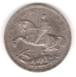 SV * Anglia / UK 5 CROWN 1935 * Argint * Regele George V * AUNC +patina, Europa