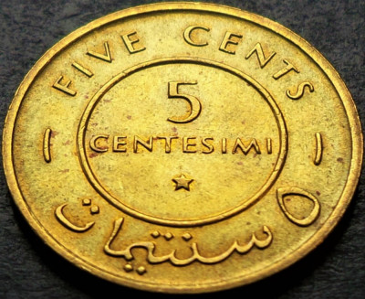 Moneda exotica 5 CENTESIMI (CENTI) - SOMALIA, anul 1967 * cod 4741 A foto