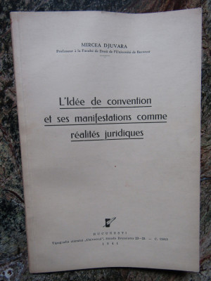 MIRCEA DJUVARA L&amp;#039;idee de convention et ses manifestations comme realites ... foto