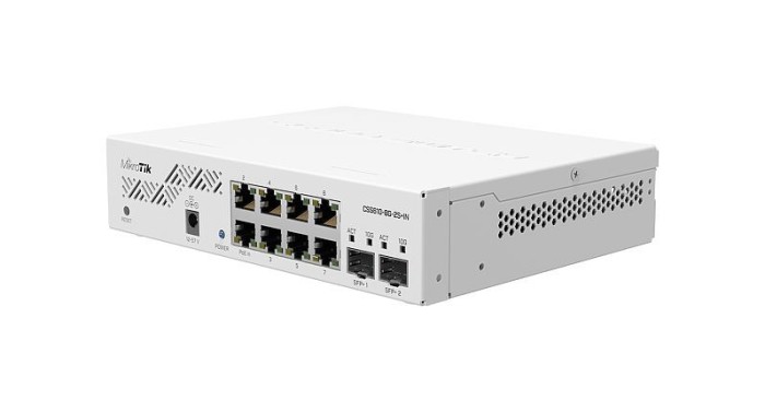 SWITCH Mikrotik, Gigabit x 8, SFP+ x 2, managed, &amp;quot;CSS610-8G-2S+IN&amp;quot; (timbru verde 2 lei)
