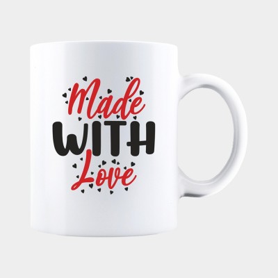 Cana alba personalizata MADE WITH LOVE, INOVATIX&amp;reg;. 330ml foto