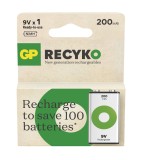 GP 6F22/9V GP ReCyko+ 200 Series 200mAh Reincarcabil-Conținutul pachetului 1 Bucată