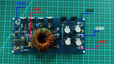 Sursa pentru amplificator audio 12v la +/-33v la +/-40v simetric foto