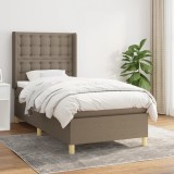 VidaXL Pat box spring cu saltea, gri taupe, 80x200 cm, textil 3132269