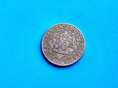50 Centimes 1921 Maroc-stare buna foto