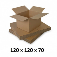 Cutie carton 120x120x70, natur, 3 straturi CO3, 435 g/mp foto