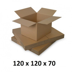 Cutie carton 120x120x70, natur, 3 straturi CO3, 420 g/mp