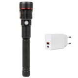 PNI Adventure F450 aluminum flashlight, with focus function, BOOST, LED 20 W, 1500 lm up to 450 m, 4400 mAh, IPX5, with PNI CHG300 power supply includ