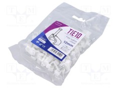 Element de susținere natural pentru cablu plat 100 buc TIE10 cu cui