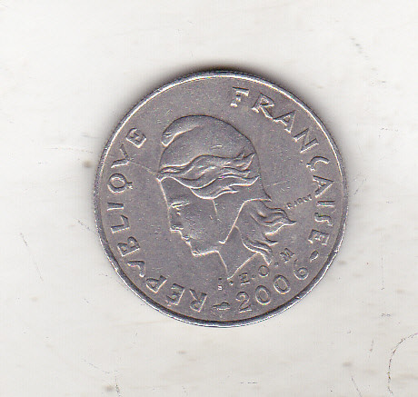 bnk mnd Polinezia Polinesia franceza 10 franci 2006