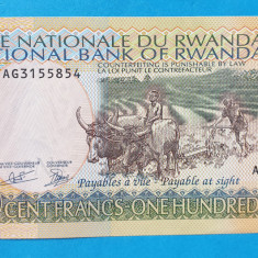 100 Francs Rwanda - Bancnota SUPERBA - UNC