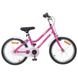 vidaXL Bicicletă pentru Copii 18 Inci pentru 5-7 ani Alb roz 42009236