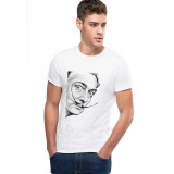 Tricou barbati alb - Dali - Portret - XL
