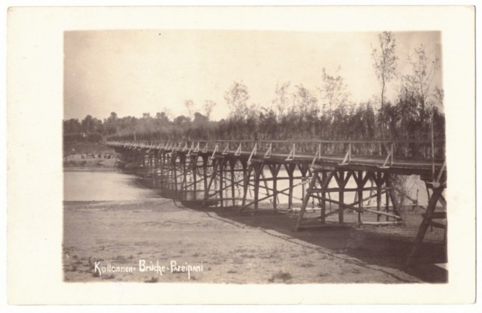 2366 - PARAIPANI, Vrancea, Bridge - old postcard, real PHOTO - unused