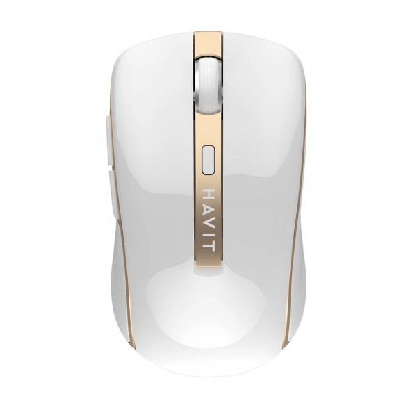 Mouse Wireless HAVIT MS951GT, 1000DPI - 1600DPI, Alb Auriu
