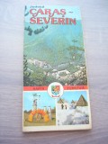 myh 63 - 22 - HARTA TURISTICA - JUDETUL CARAS SEVERIN - 1983 PIESA DE COLECTIE