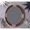 Oglinda rotunda cu o rama aurie cu negru SNA025, Baroc