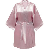 GLOV Bathrobes Kimono-style nuci pentru femei satin Pink 1 buc