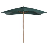 Outsunny Umbrelă din Lemn pentru Grădină, Verde, 2X3M, Design Elegant, Rezistentă la Intemperii | Aosom Romania
