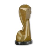 Cap de fata-statueta bronz cu un soclu marmura BJ-92