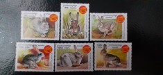 Cambodgia-Fauna,iepuri-serie completa,nestampilate MNH (C1)
