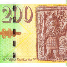 Bancnota Macedonia 200 Denari 2016 - P23 UNC
