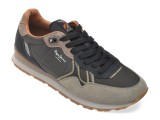 Pantofi sport PEPE JEANS gri, MS40049, din material textil si piele naturala