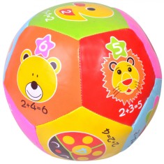 Jucărie Zornăitoare Minge, Animale, Multicolor, 17cm, Plastic