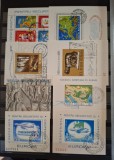 Romania stampila prima zi 1975 - 1981 - colite dantelate nedantelate serii - LP 885 /87 + 891 /92 + 938/39 + 948 /50 + 968 + 989 + 1018 /19 + 1025 /27, Stampilat